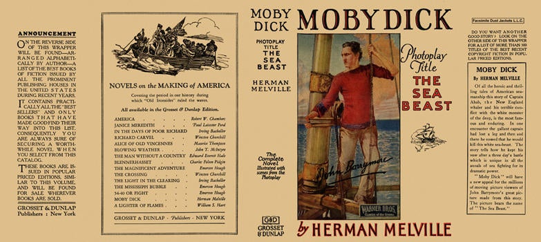 Item #5810 Moby Dick (photoplay title "The Sea Beast"). Herman Melville.