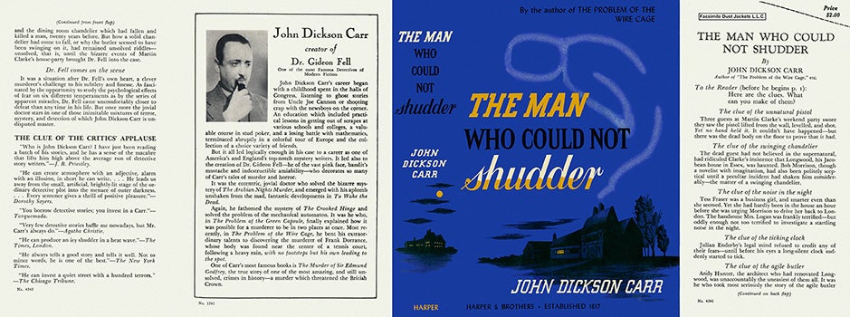 Item #582 Man Who Could Not Shudder, The. John Dickson Carr