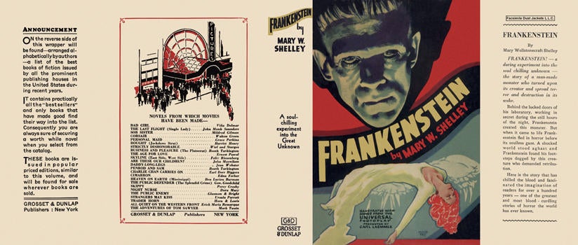 Item #5821 Frankenstein. Mary W. Shelley