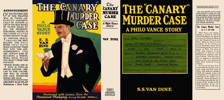 Item #5828 "Canary" Murder Case, The. S. S. Van Dine.