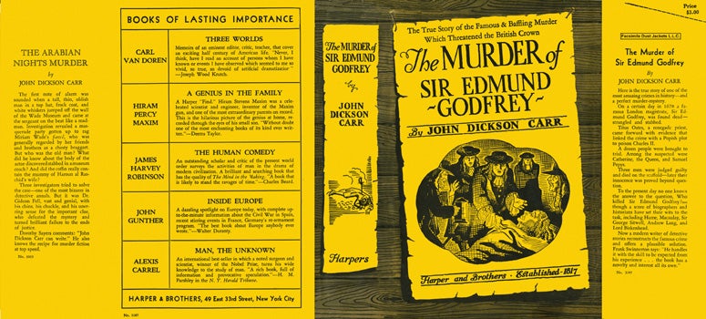 Item #583 Murder of Sir Edmund Godfrey, The. John Dickson Carr
