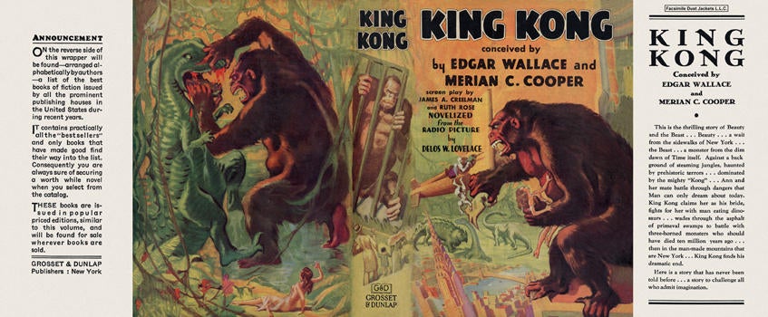Item #5830 King Kong. Edgar Wallace, Merian C. Cooper, novelized by