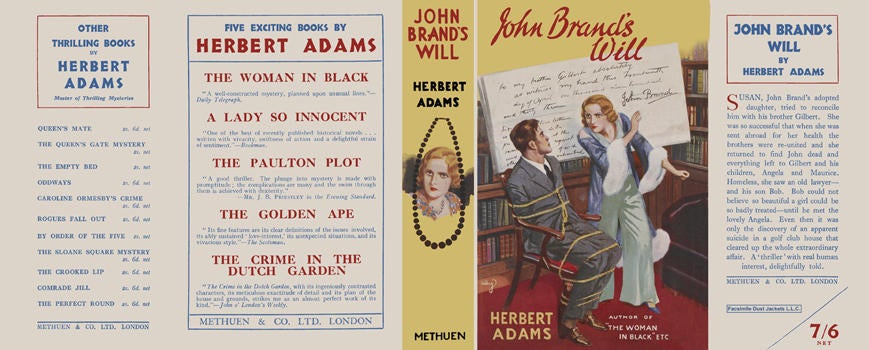Item #5847 John Brand's Will. Herbert Adams