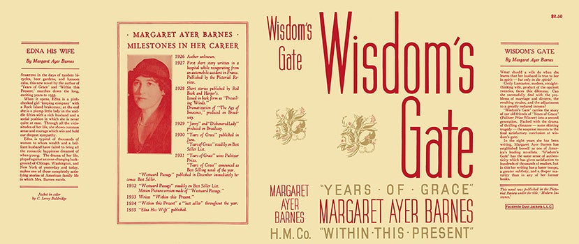 Item #58510 Wisdom's Gate. Margaret Ayer Barnes