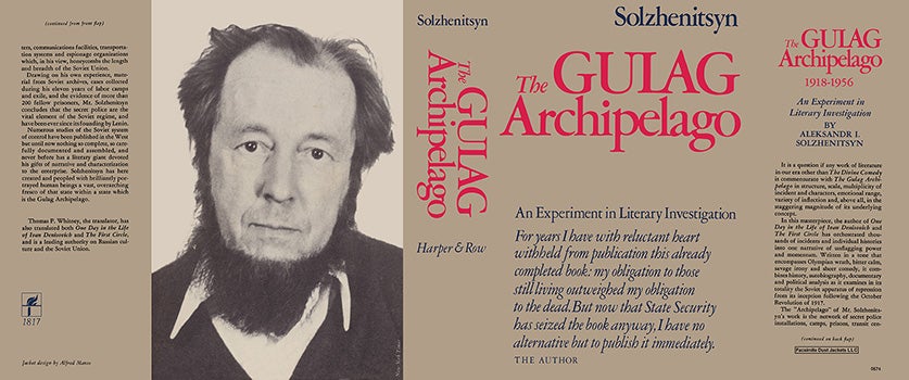 Item #58528 Gulag Archipelago, 1918-1956, The. Aleksandr I. Solzhenitsyn.