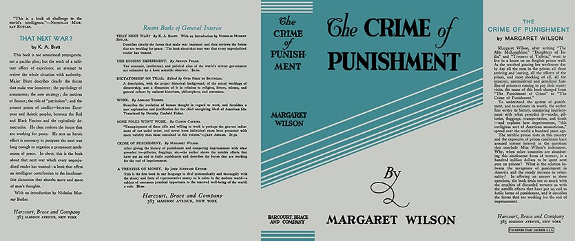 Item #58533 Crime of Punishment, The. Margaret Wilson.