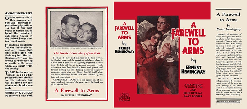 Item #58553 Farewell to Arms, A. Ernest Hemingway