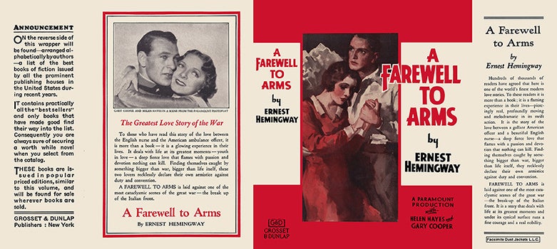 Item #58554 Farewell to Arms, A. Ernest Hemingway