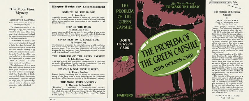 Item #586 Problem of the Green Capsule, The. John Dickson Carr