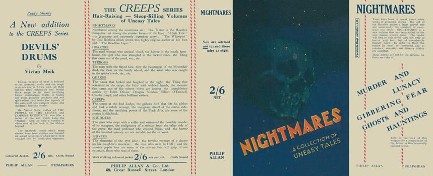 Item #5867 Nightmares, A Collection of Uneasy Tales. Charles Lloyd Birkin, Anthology