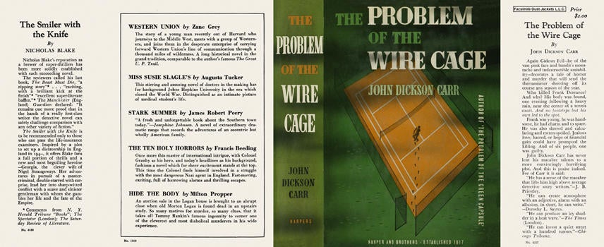 Item #588 Problem of the Wire Cage, The. John Dickson Carr