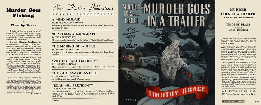 Item #5897 Murder Goes in a Trailer. Timothy Brace