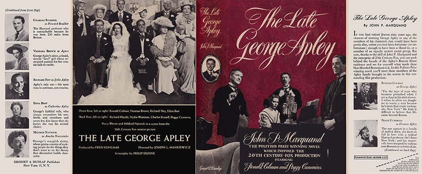 Item #59048 Late George Apley, The. John P. Marquand