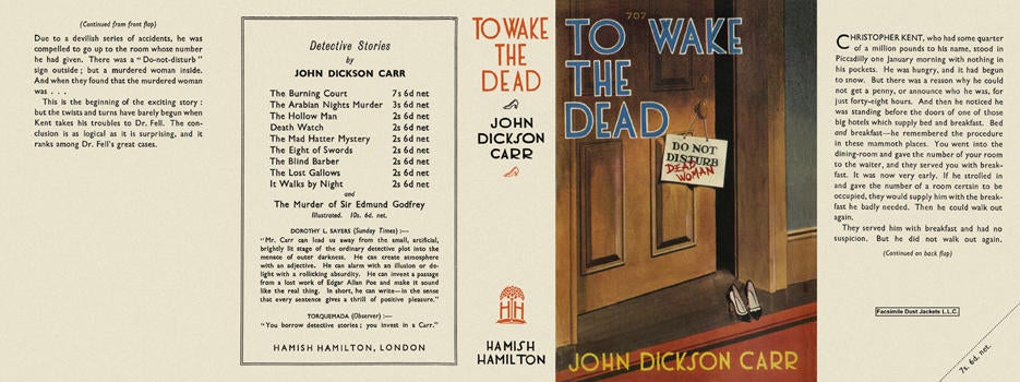 Item #591 To Wake the Dead. John Dickson Carr