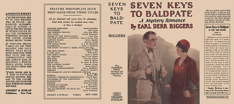 Item #59168 Seven Keys to Baldpate. Earl Derr Biggers.