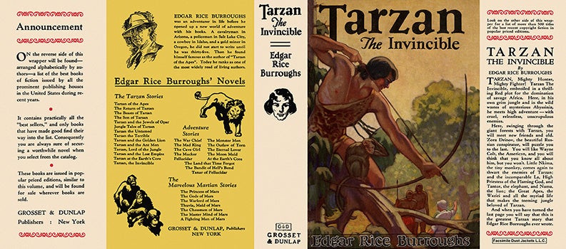 Item #5917 Tarzan the Invincible. Edgar Rice Burroughs