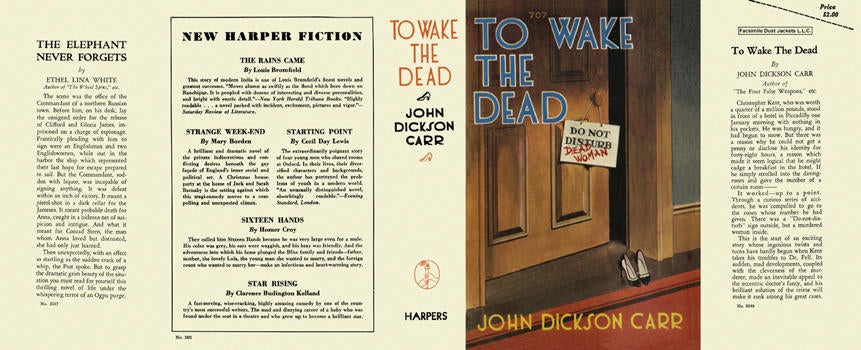 Item #592 To Wake the Dead. John Dickson Carr