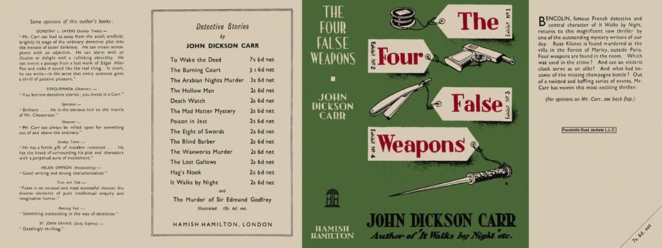 Item #5929 Four False Weapons, The. John Dickson Carr.