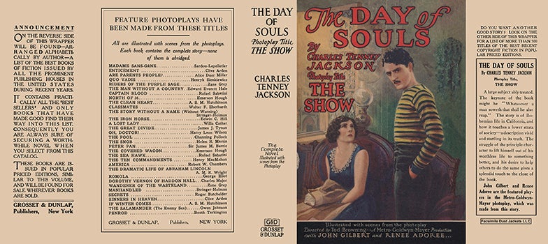 Item #59322 Day of Souls, The (Photoplay title "The Show"). Charles Tenney Jackson