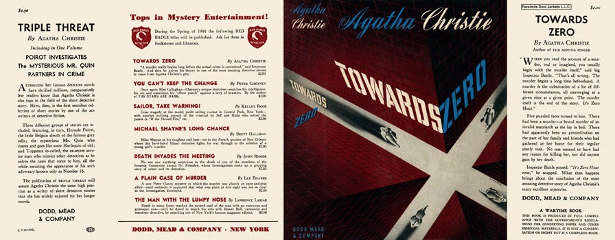 Item #5945 Towards Zero. Agatha Christie