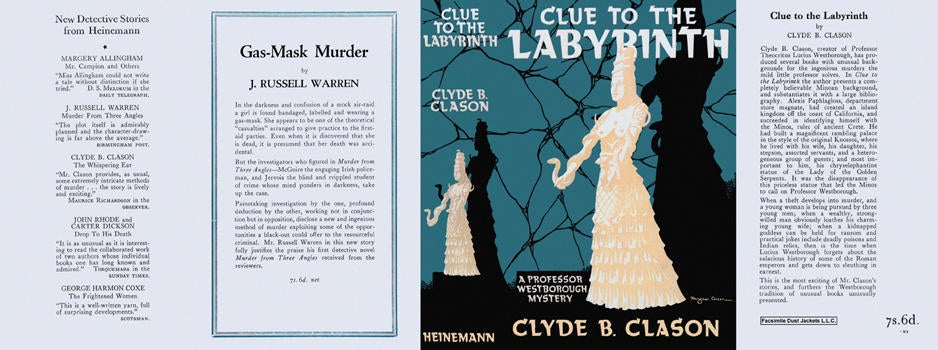 Item #5951 Clue to the Labyrinth. Clyde B. Clason.