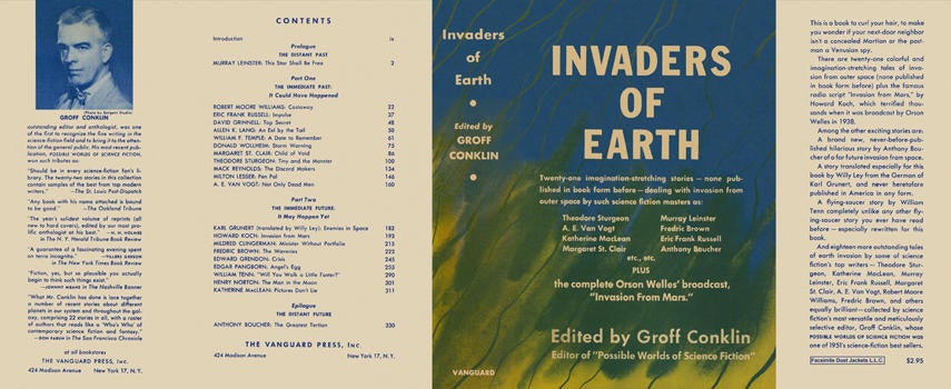 Item #5955 Invaders of Earth. Groff Conklin, Anthology.