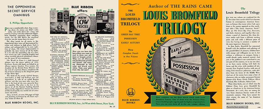 Item #59680 Louis Bromfield Trilogy, The. Louis Bromfield