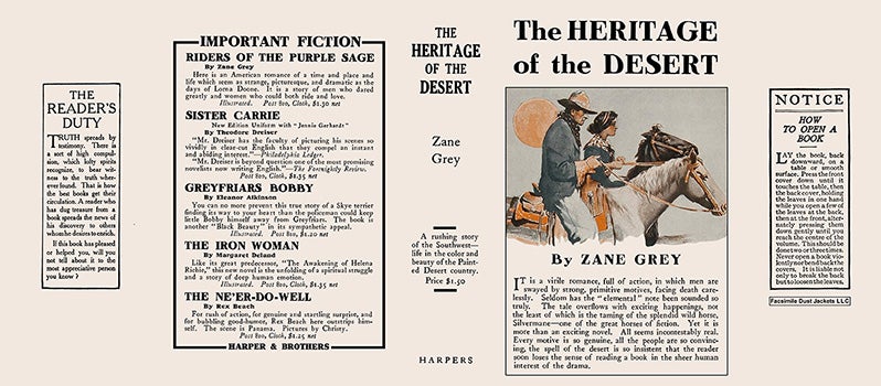 Item #59690 Heritage of the Desert, The. Zane Grey