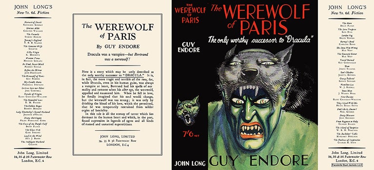 Item #59766 Werewolf of Paris, The. Guy Endore.