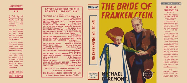 Item #5978 Bride of Frankenstein, The. Michael Egremont
