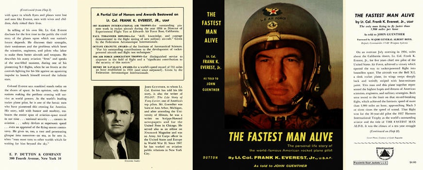 Item #5983 Fastest Man Alive, The. Lt. Col. Frank K. Everest, Jr
