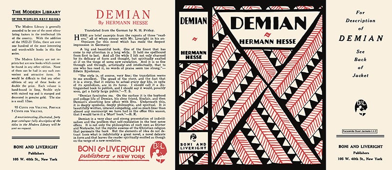 Item #59871 Demian. Hermann Hesse