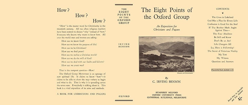 Item #59909 Eight Points of the Oxford Group, The. C. Irving Benson.