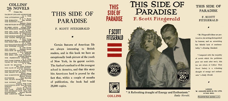Item #5991 This Side of Paradise. F. Scott Fitzgerald