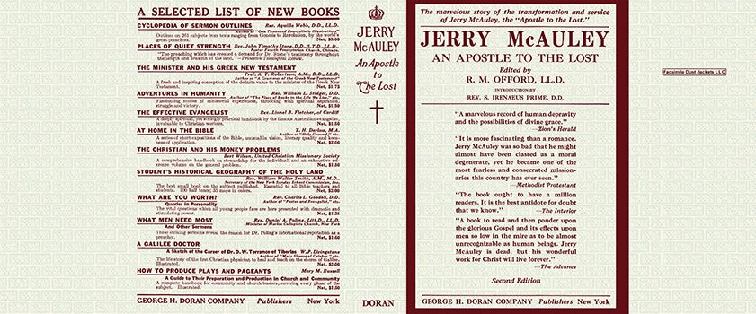 Item #59919 Jerry McAuley, An Apostle to the Lost. R. M. LL D. Offord
