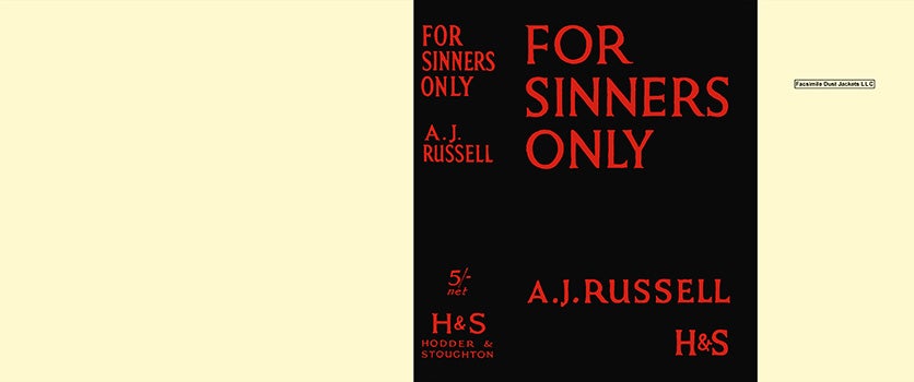 Item #59923 For Sinners Only. A. J. Russell