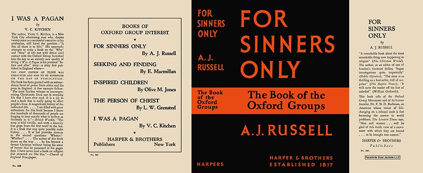 Item #59924 For Sinners Only. A. J. Russell.