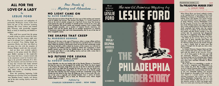 Item #5995 Philadelphia Murder Story, The. Leslie Ford.