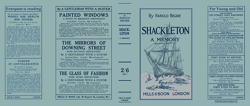 Item #60041 Shackleton, A Memory. Harold Begbie
