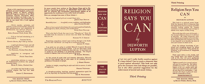 Item #60119 Religion Says You Can. Dilworth Lupton