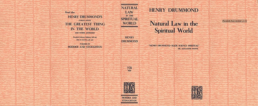 Item #60125 Natural Law in the Spiritual World. Henry Drummond