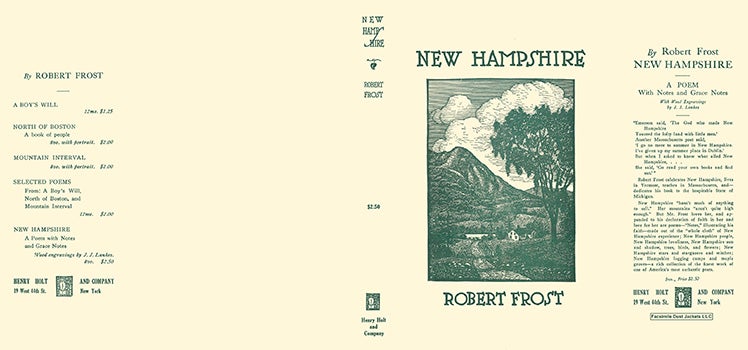 Item #6018 New Hampshire. Robert Frost