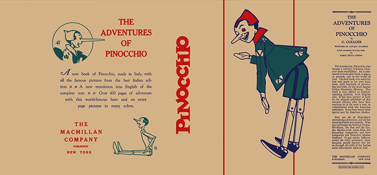 Item #60232 Adventures of Pinocchio, The. C. Collodi, Attilio Mussino, Carol Della Chiesa.