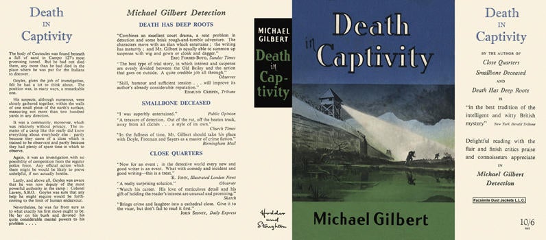 Item #6024 Death in Captivity. Michael Gilbert.