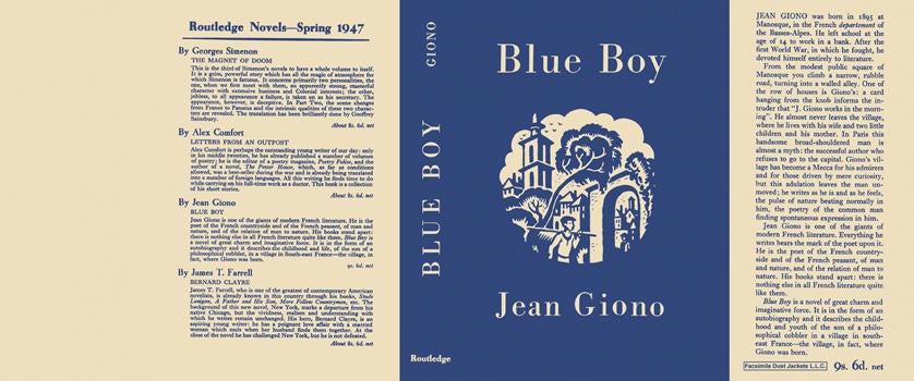 Item #6026 Blue Boy. Jean Giono