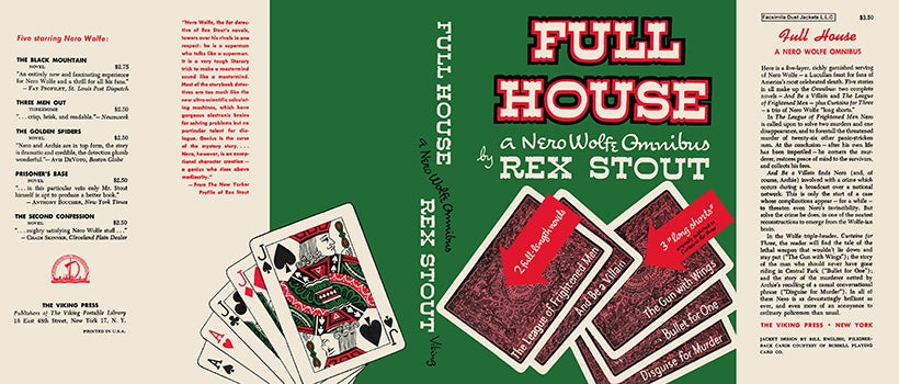Item #60273 Full House, A Nero Wolfe Omnibus. Rex Stout