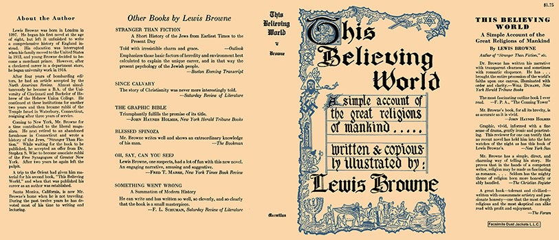 Item #60281 This Believing World. Lewis Browne