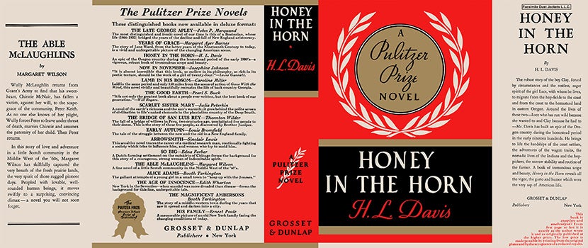 Item #60285 Honey in the Horn. H. L. Davis