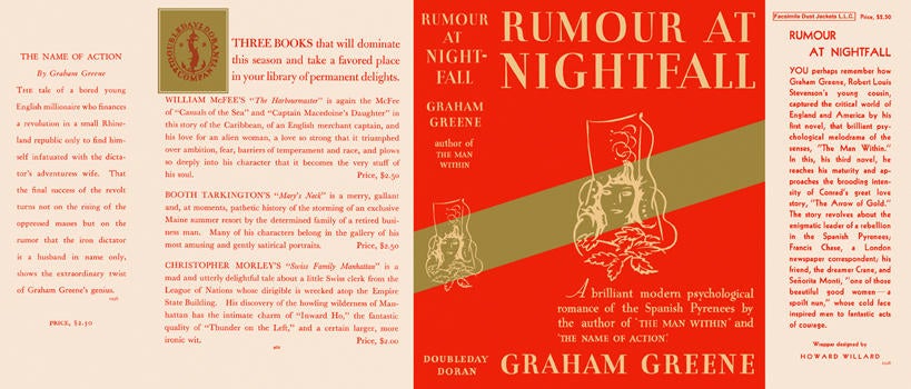 Item #6038 Rumour at Nightfall. Graham Greene