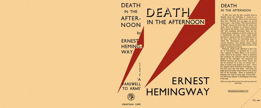 Item #6056 Death in the Afternoon. Ernest Hemingway